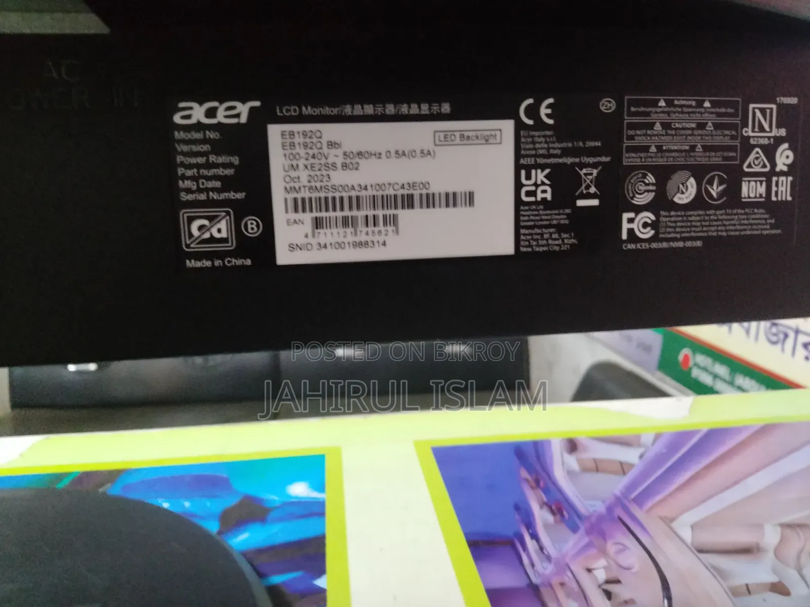 Acer Eb192q 18.5 Inch Hd Monitor