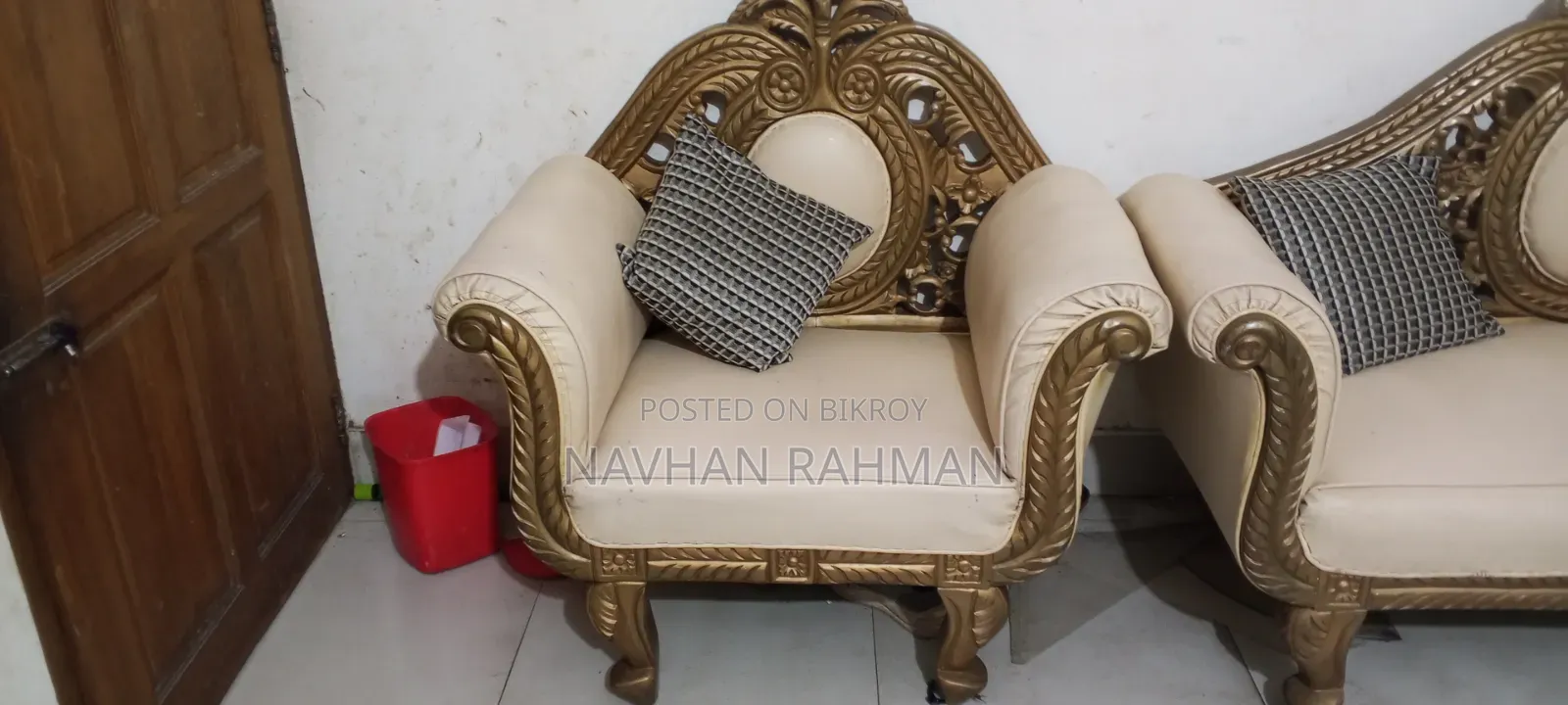 Mahogany Wood Sofa