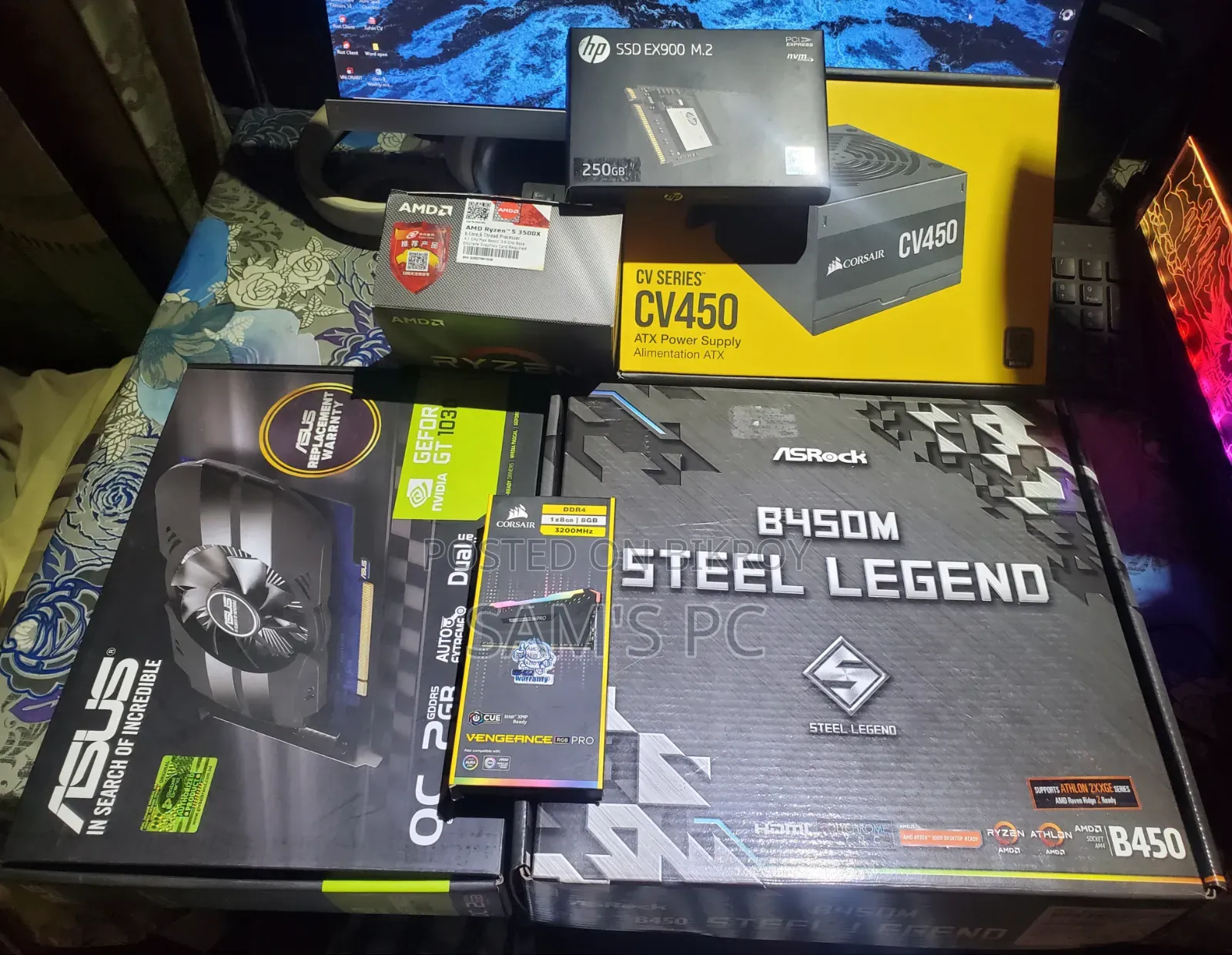 Desktop Computer HP 8GB AMD Ryzen 5 HDD+SSD 1T