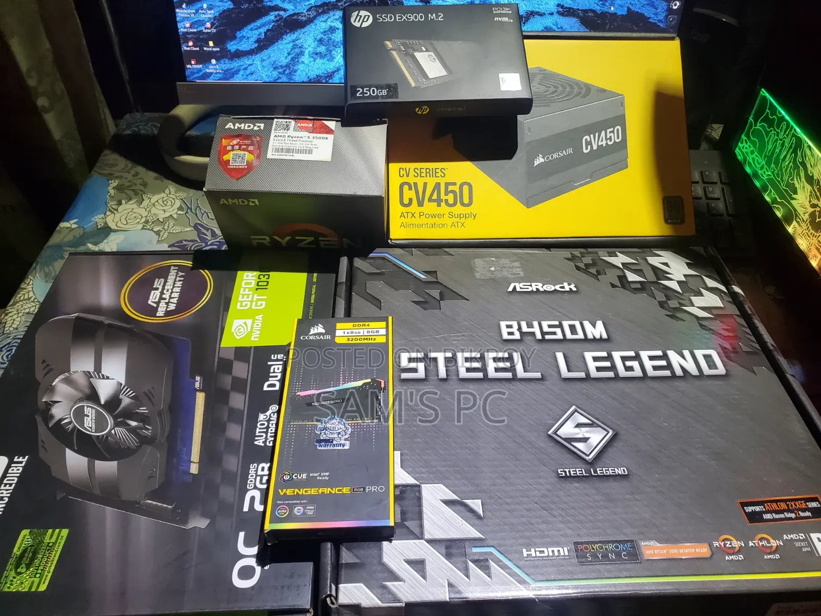 Desktop Computer HP 8GB AMD Ryzen 5 HDD+SSD 1T