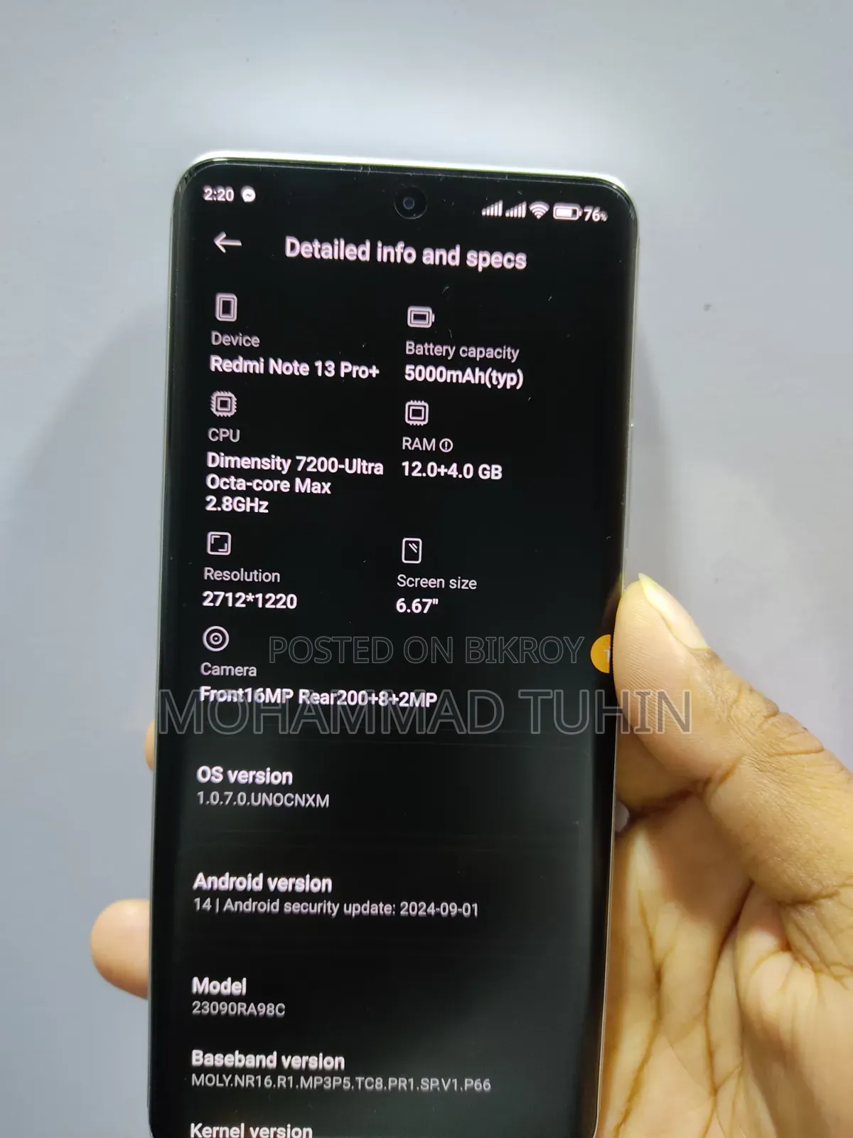 Xiaomi Redmi Note 13 Pro+ 256 GB White