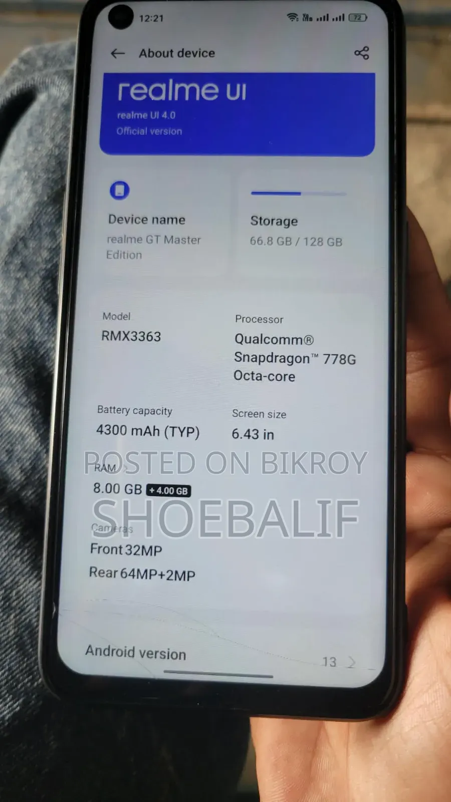 Realme GT Master Edition 128 GB White