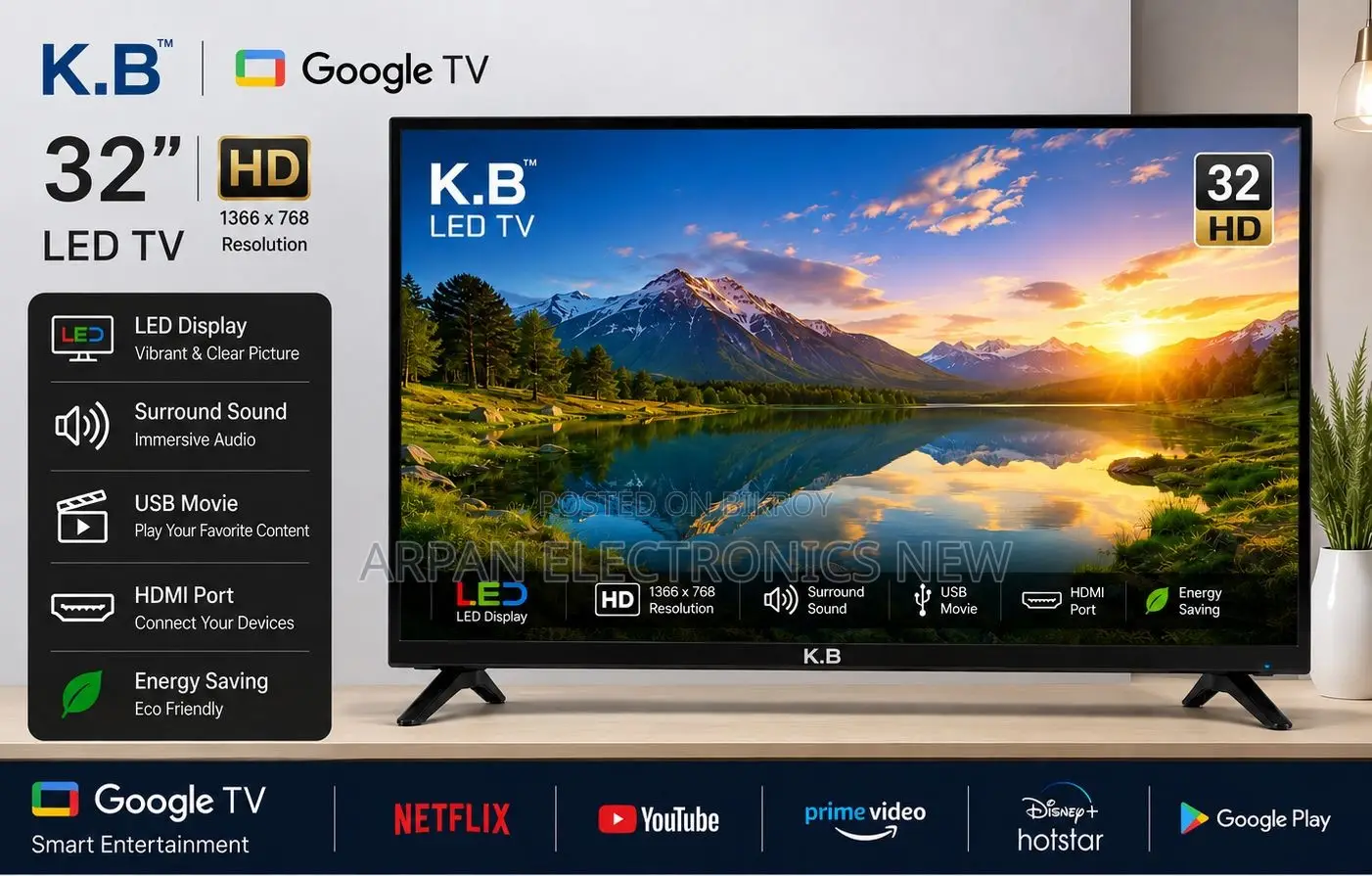 Sony Plus 32 Inch Smart Tv (Regular)