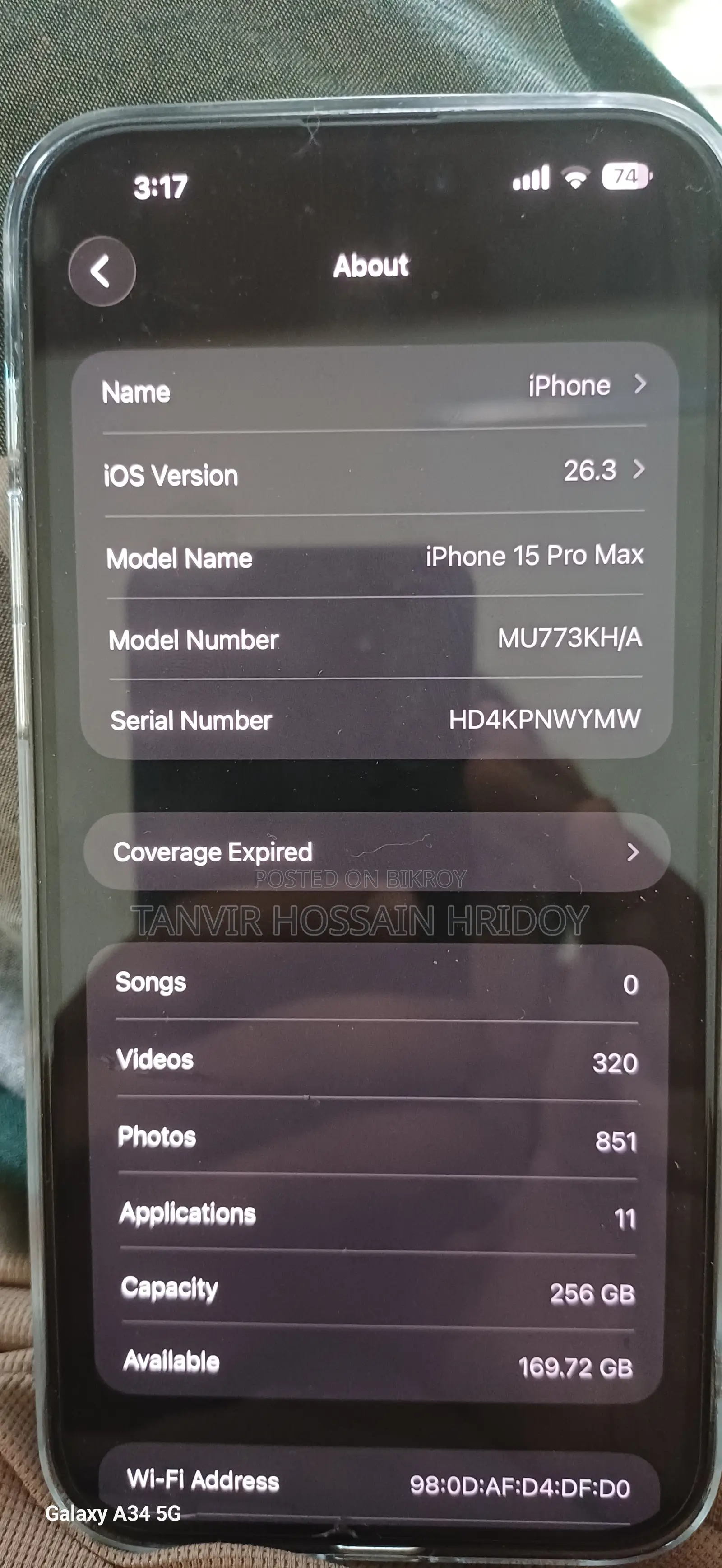 Apple iPhone 15 Pro Max 256 GB Black