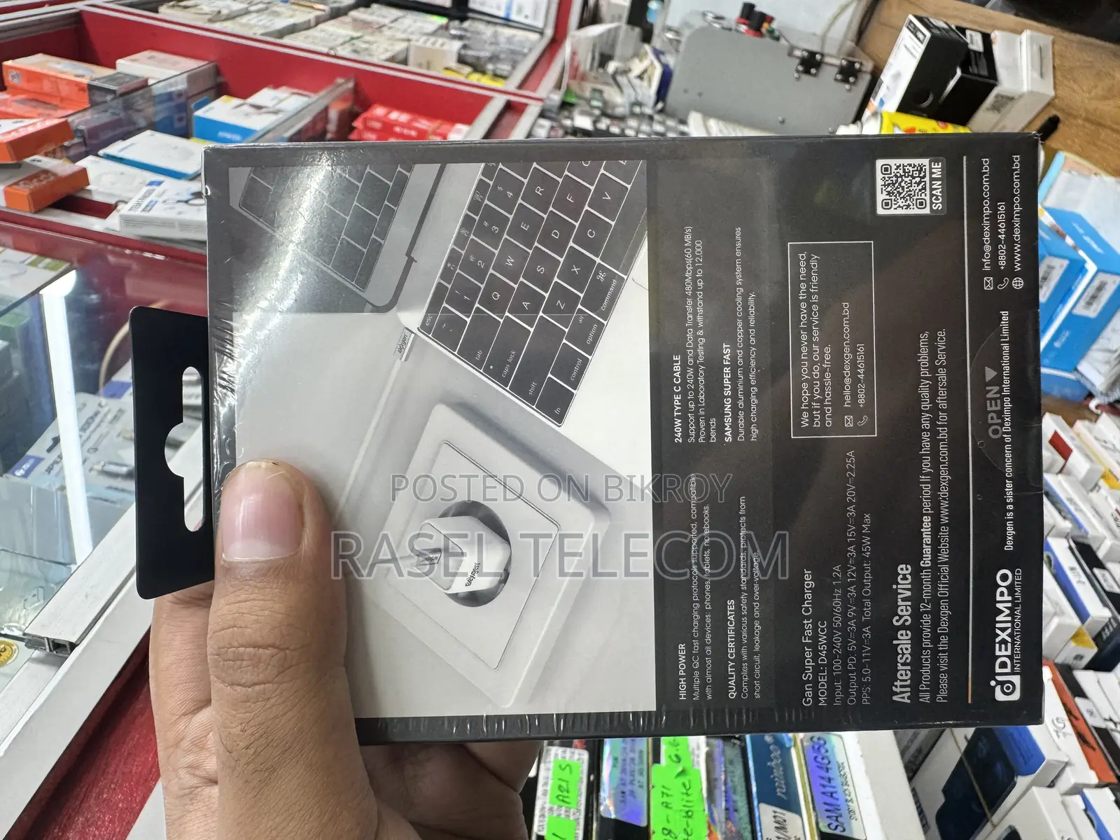 Dexgen GaN 45W Super Fast Charger Combo C to C (White)