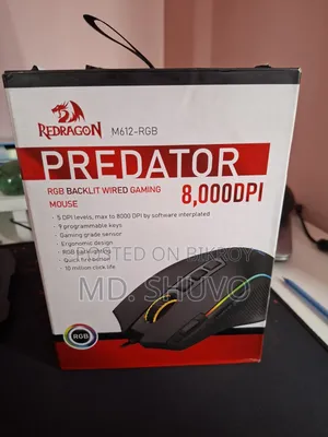 Redragon M612-RGB Predator RGB Backlit Wired Gaming Mouse 8,000dpi