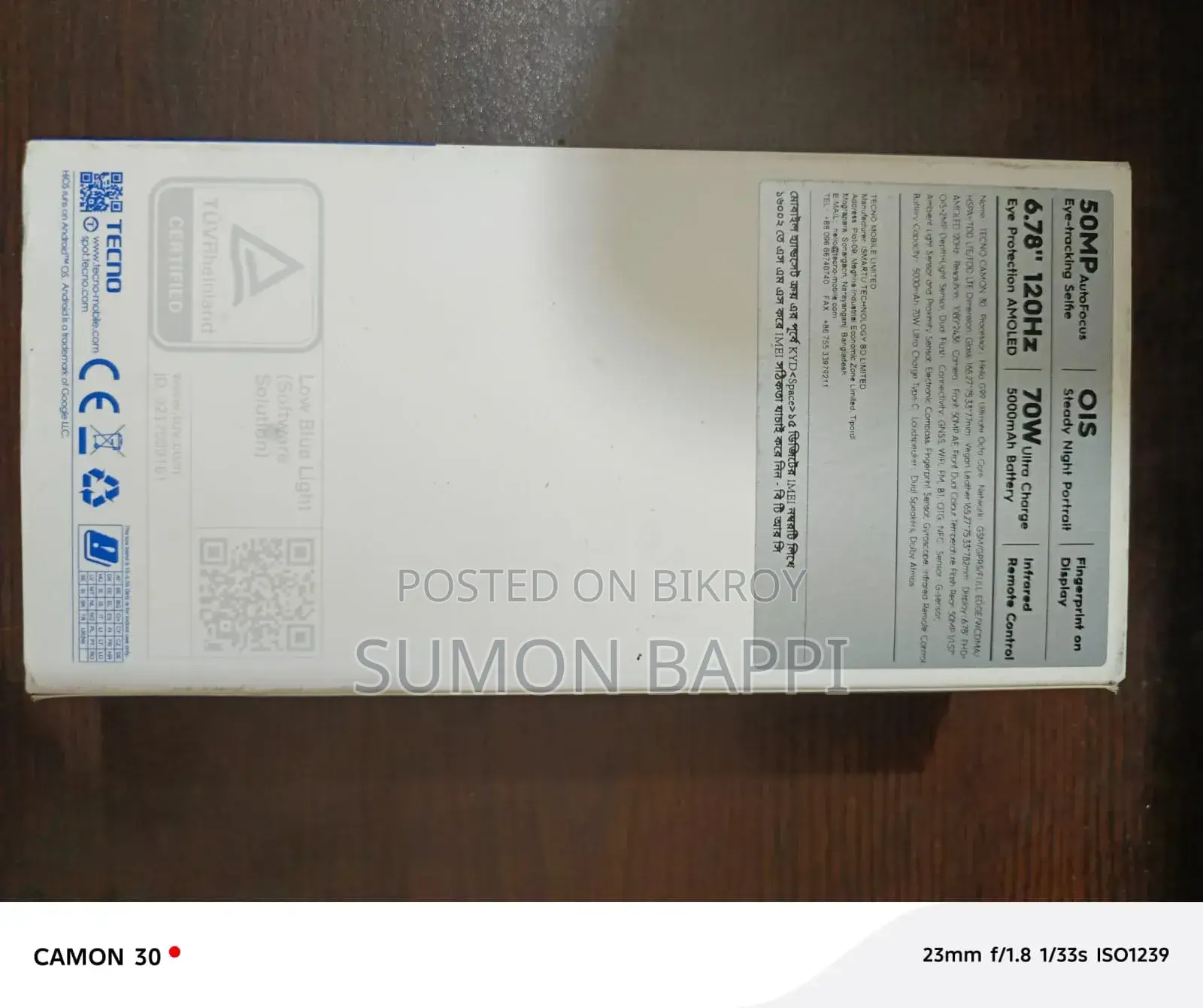Tecno Camon 30 256 GB White