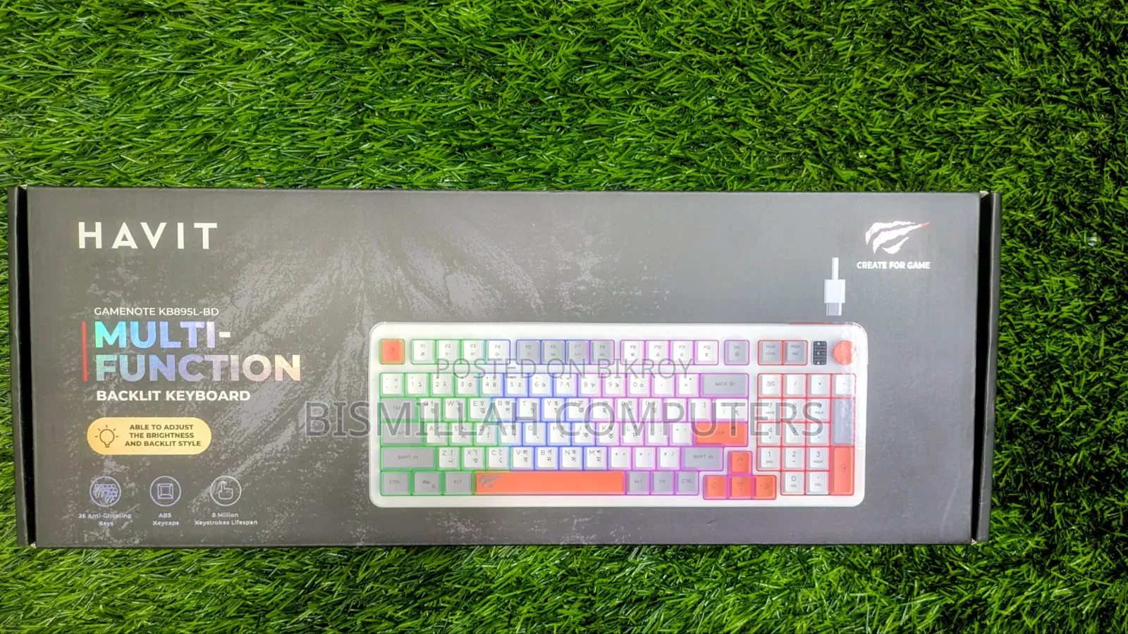 Havit Kb895l RGB Gaming Keyboard With Bangla