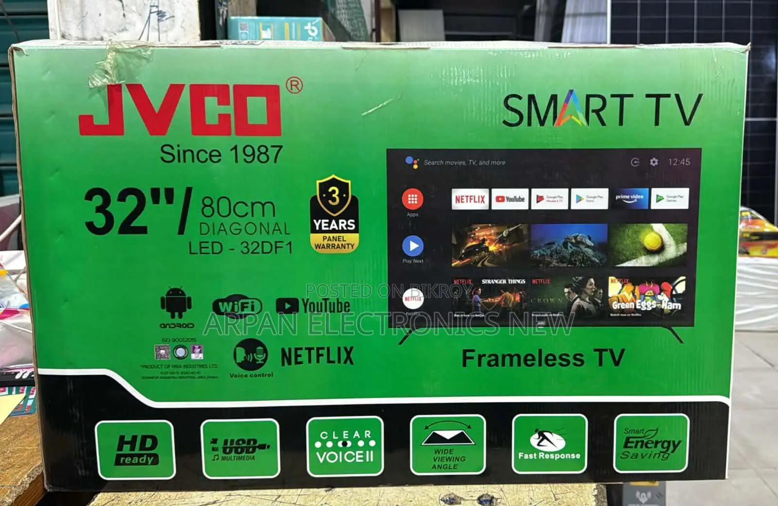 Jvco 32df1gs 32" FHD Frameless Google Tv 3 Year Warranty