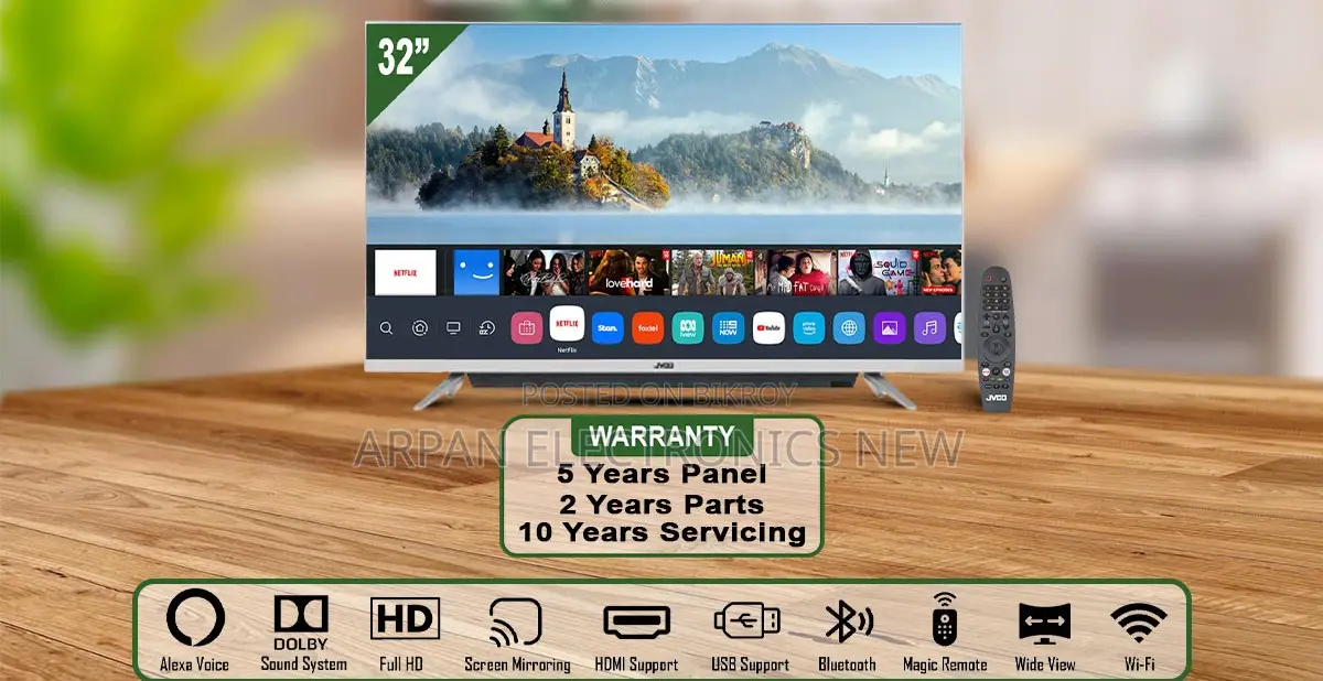 Jvco 32df1gs 32" FHD Frameless Google Tv 3 Year Warranty