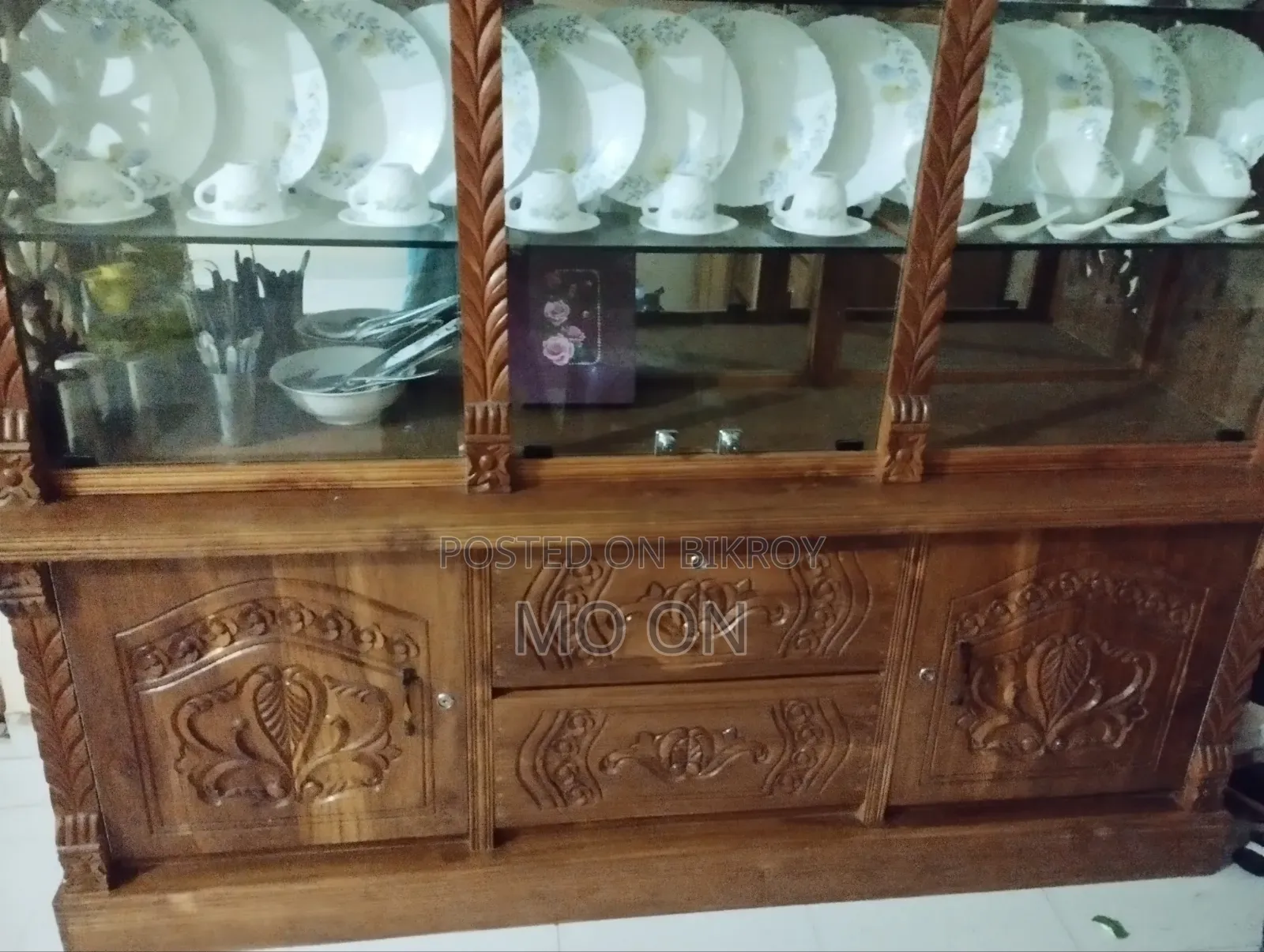 Teak Wood Wall Showcase