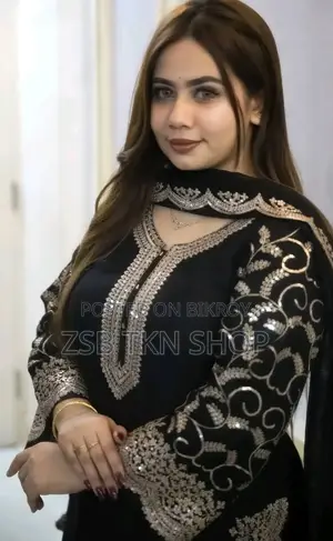 প্রিমিয়াম সফট জর্জেট উইথ সিকোয়েন্স এমব্রয়ডারি থ্রি পিস