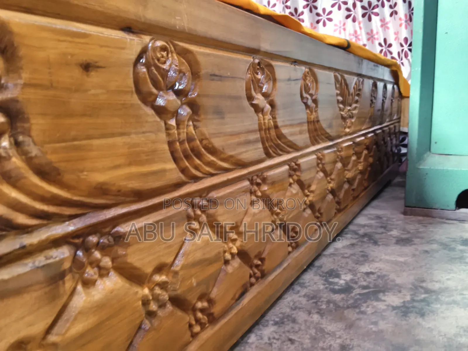 Akash Moni wood bed for sale.