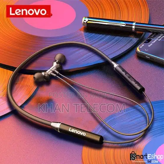Lenovo He05x Sports Magnetic Wireless Neck Band Earphone - Black