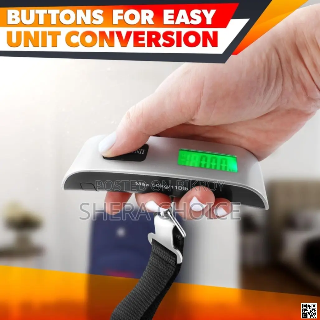 Smart Digital Hanging Scale – Portable 50kg LCD Luggage Scale