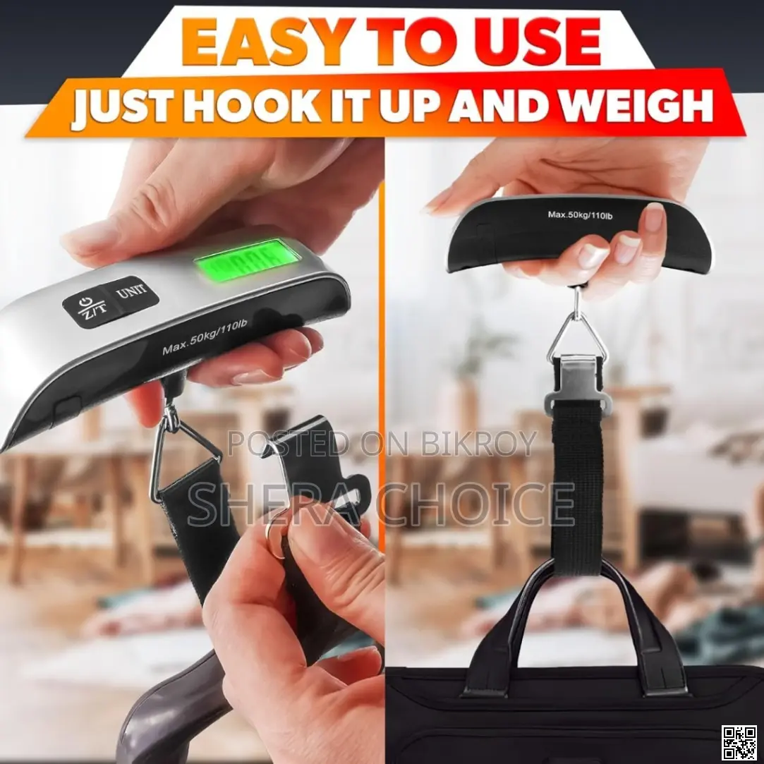 Smart Digital Hanging Scale – Portable 50kg LCD Luggage Scale
