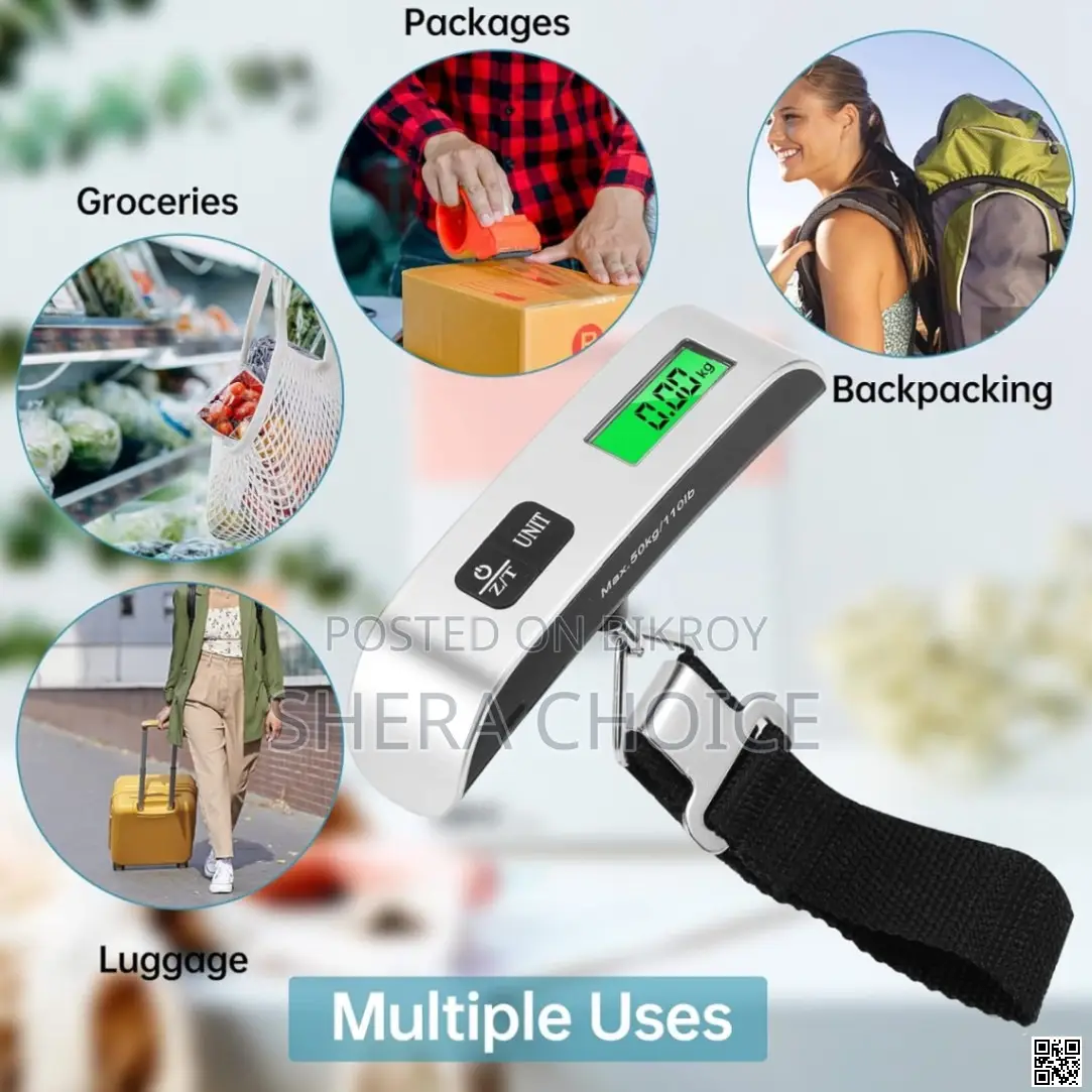 Smart Digital Hanging Scale – Portable 50kg LCD Luggage Scale