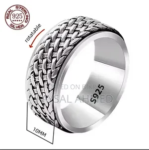 Rotatable S925 Hallmark Italian Silver Ring