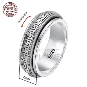 Rotatable S925 Hallmark Italian Silver Ring