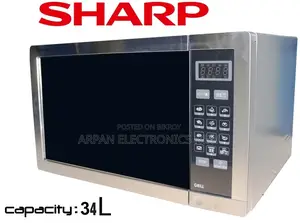 Sharp R-77at(St) Microwave Oven With Grill Function, 34l-Silver.