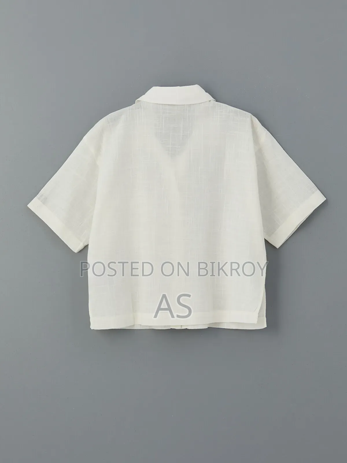 LCW Vision Linen-Look Crop Women's Shirt