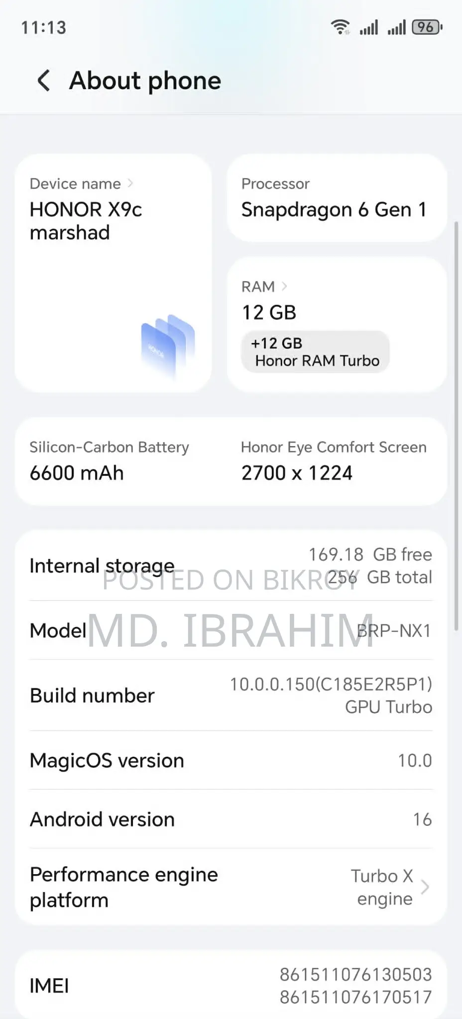 New Honor X9c 256 GB Black