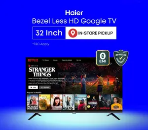 Haier 32 Inch Bezel-Less Hd Google Tv H32k85fx With Official Warranty