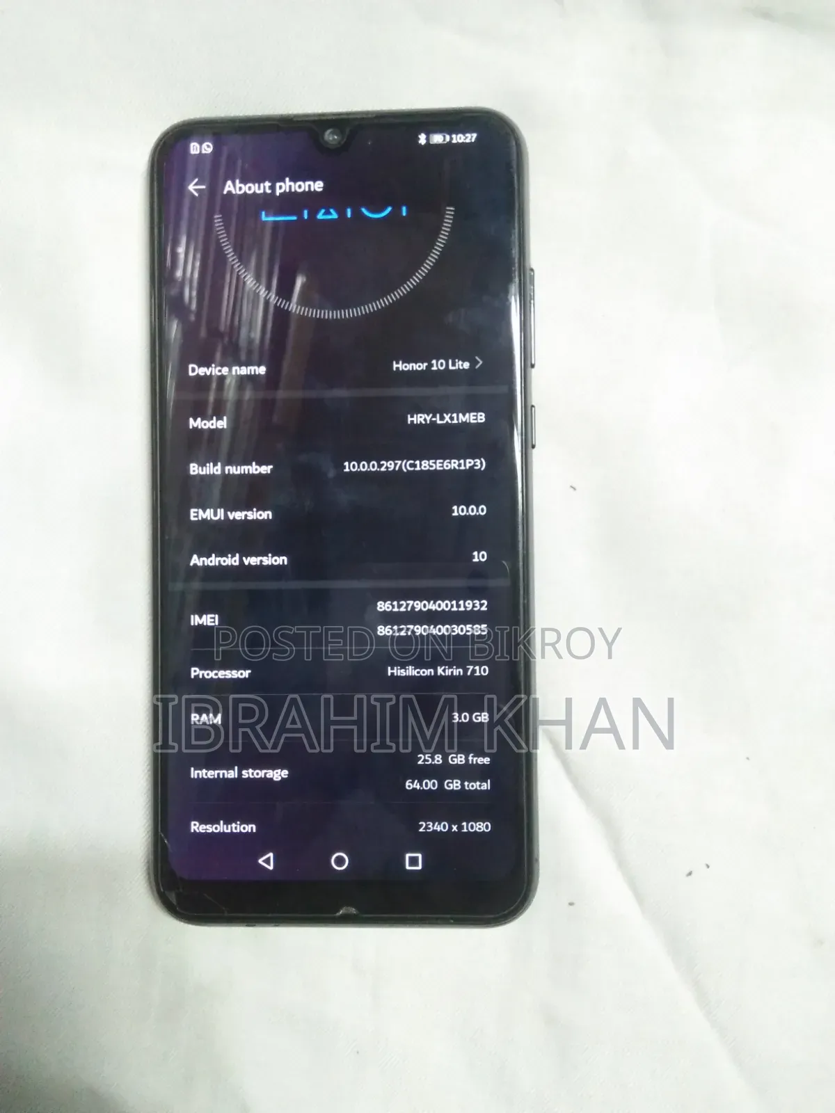 Honor 10 Lite 64 GB Black