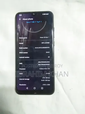 Honor 10 Lite 64 GB Black