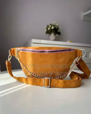 Premium Corduroy Brown Crossbody Bag