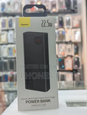 Baseus 20000mah Adaman Metal Fast Charging Power Bank Black (22.5w)