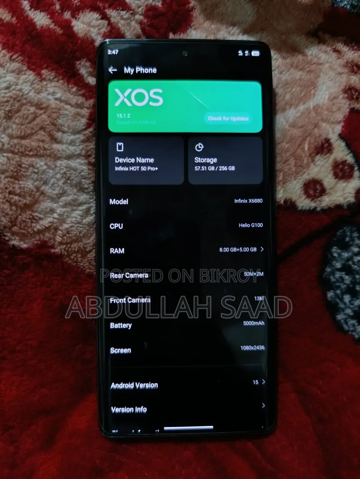 Infinix Hot 50 Pro+ 4G 256 GB White