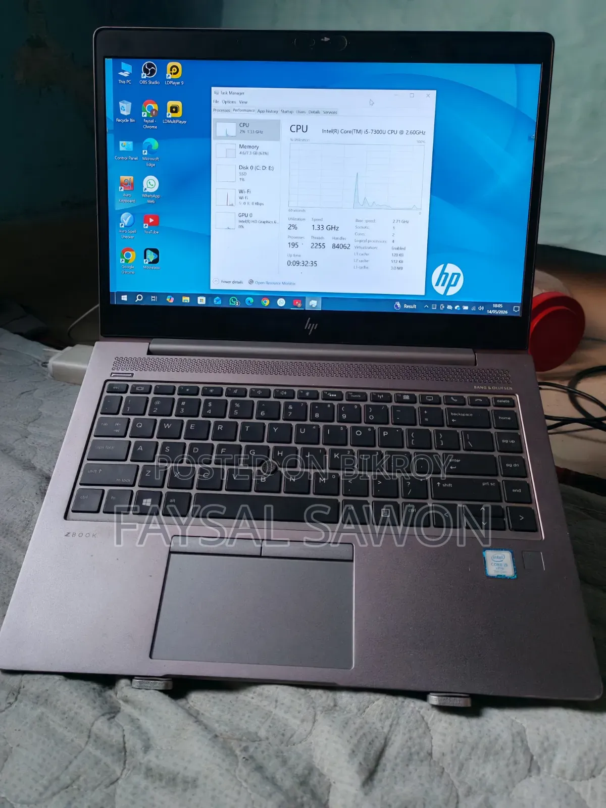 Laptop HP ZBook 14u G5 8GB Intel Core I5 SSD 256GB
