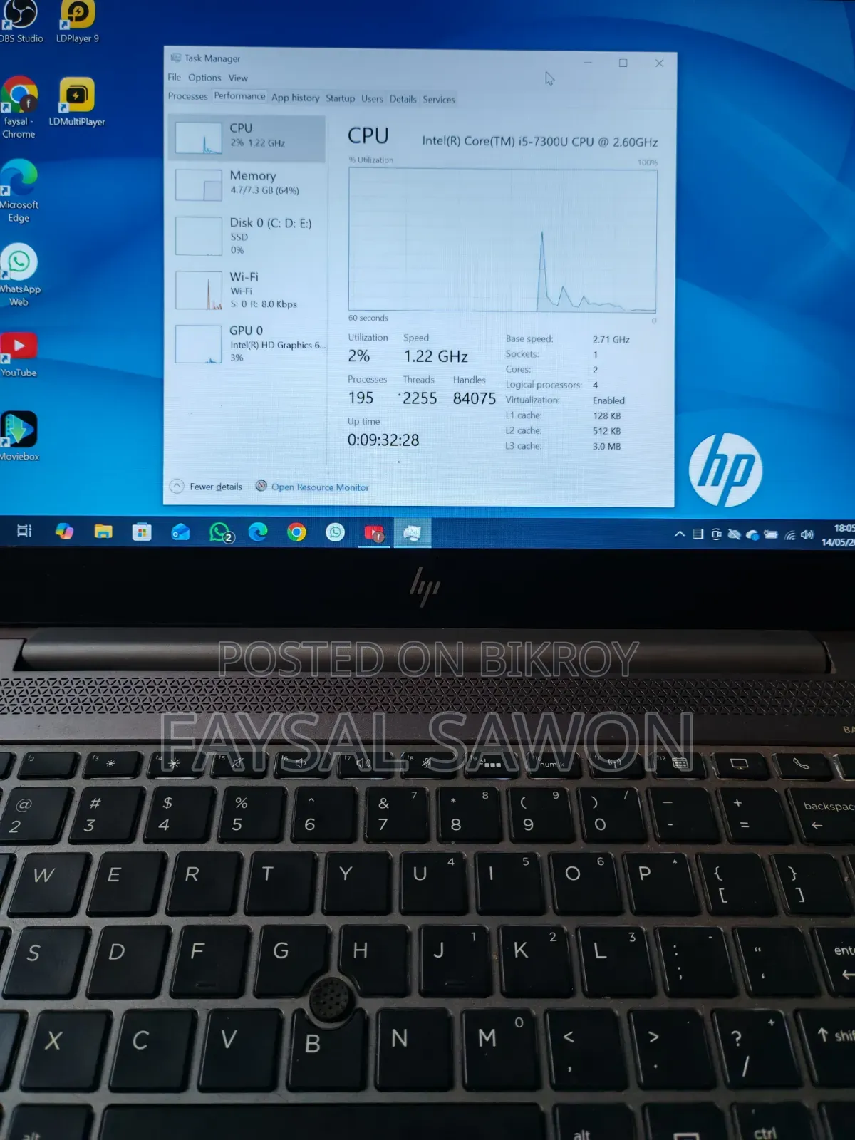 Laptop HP ZBook 14u G5 8GB Intel Core I5 SSD 256GB
