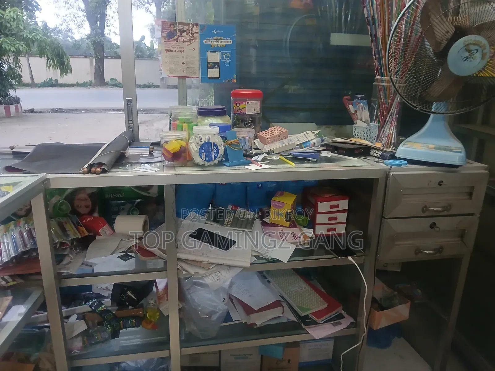 Glass Shelves and Counter