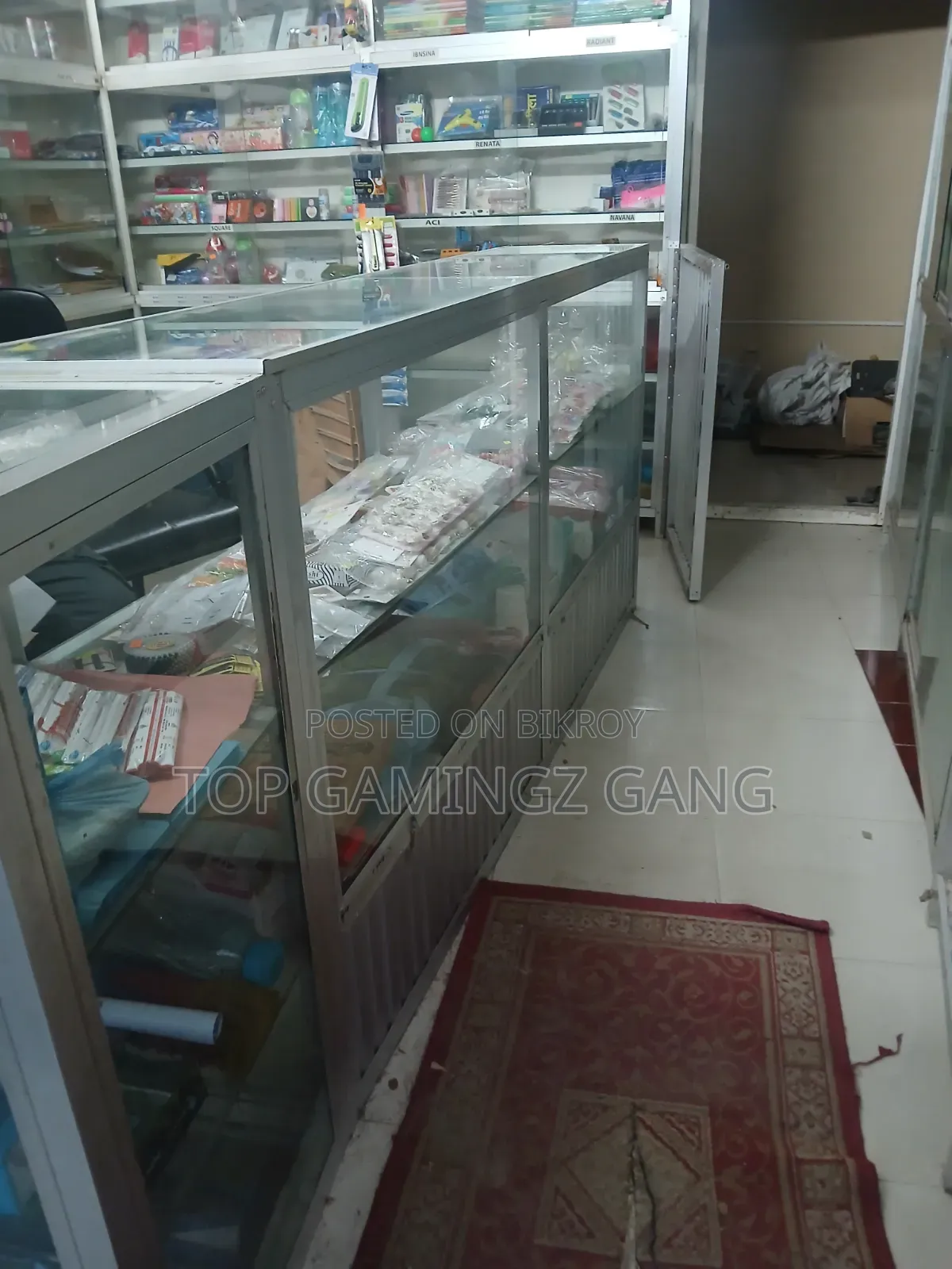 Glass Shelves and Counter