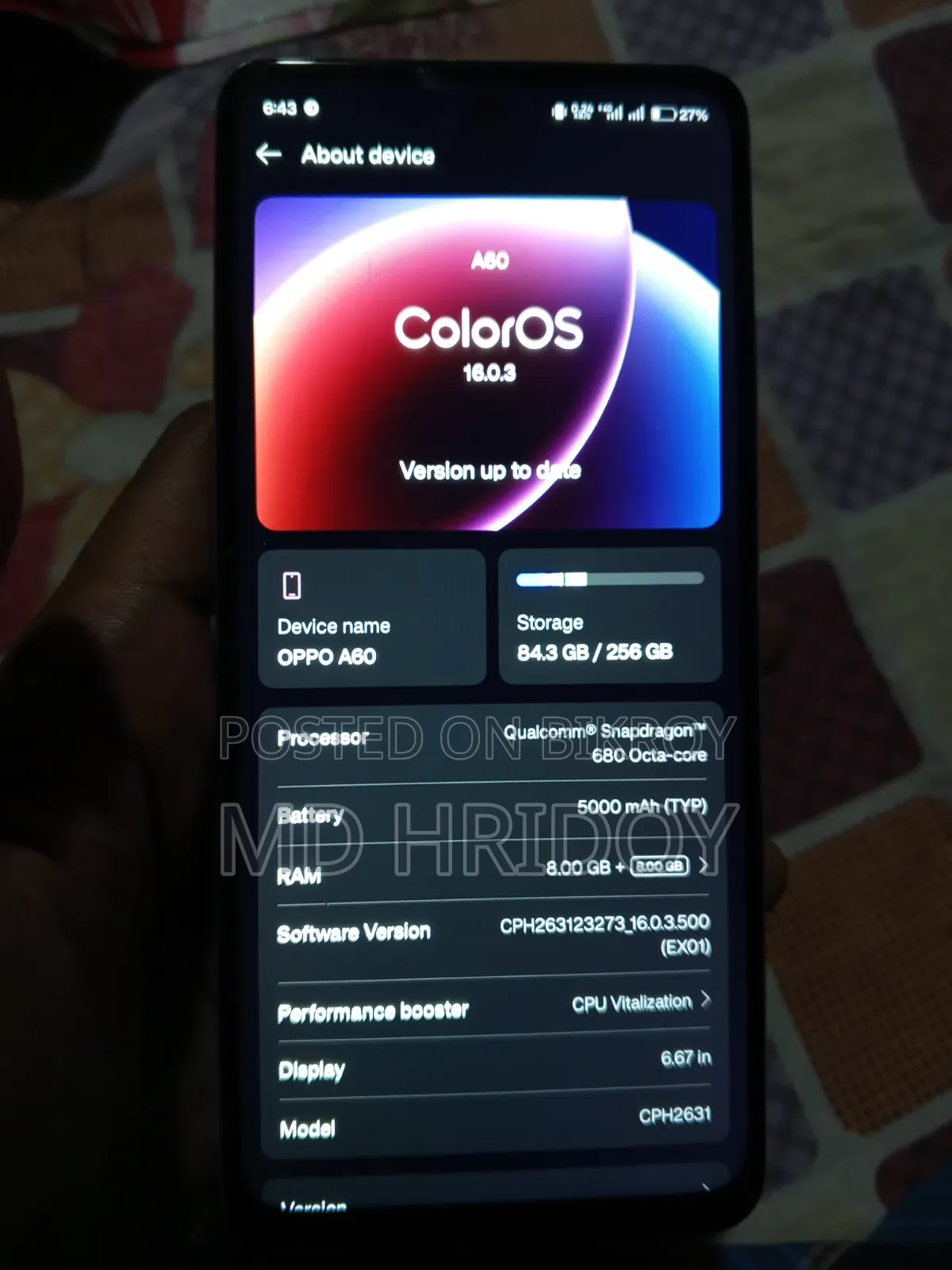 Oppo A60 256 GB Blue