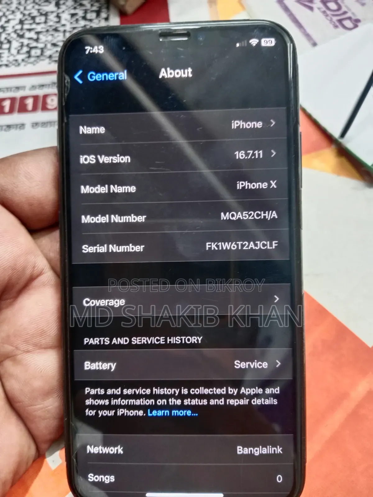 Apple iPhone X 64 GB Gray