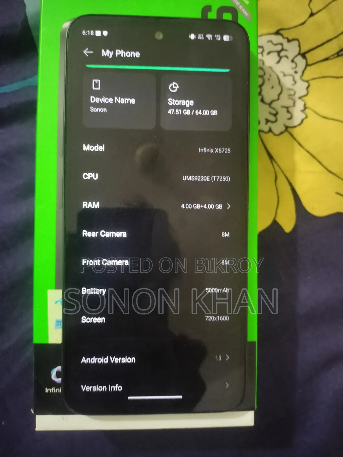 Infinix Smart 10 64 GB Black