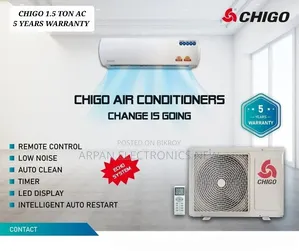 Eid Mubarak Offer! Chigo AC 1.5 Ton (5 Years Warranty)