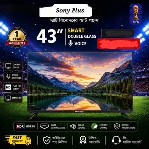 Sony Plus Smart Android TV 43" Double Glass with Voice Control Google TV