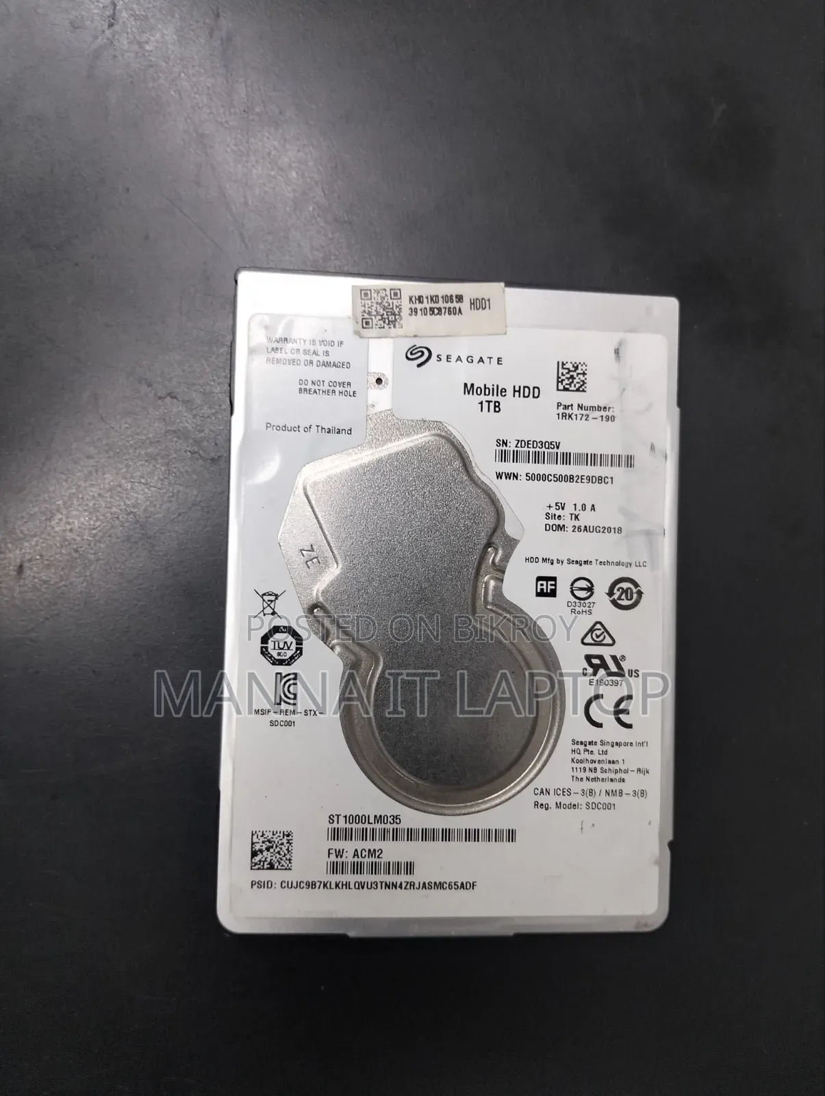 Laptop HDD 1 TB 100% Health