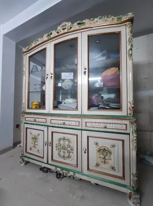 Vintage Heavy Wooden Display Cabinet / Showcase - Elegant Furniture