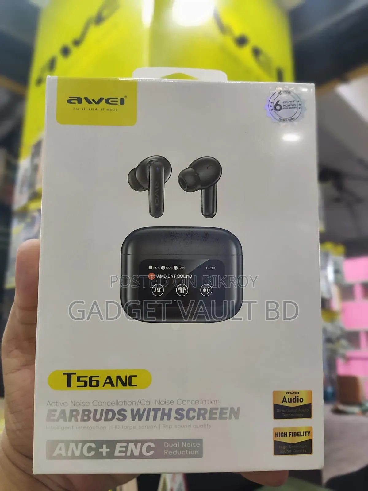 Awei T56 Anc- Wireless Earbuds