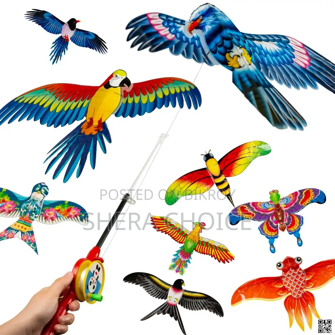 Mini Bird Kite With Fishing Rod