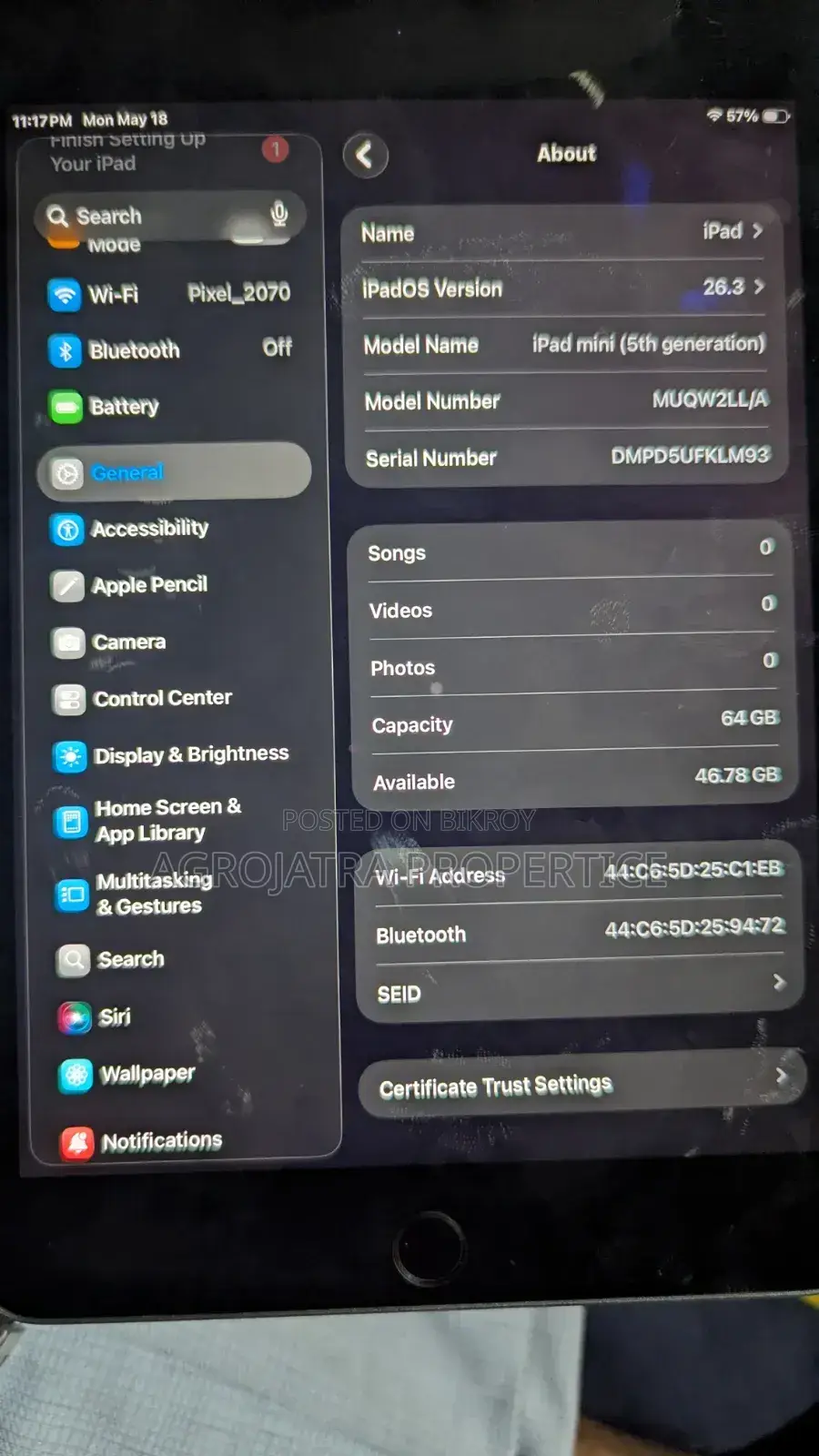 Apple iPad Mini 5 4 GB Gray