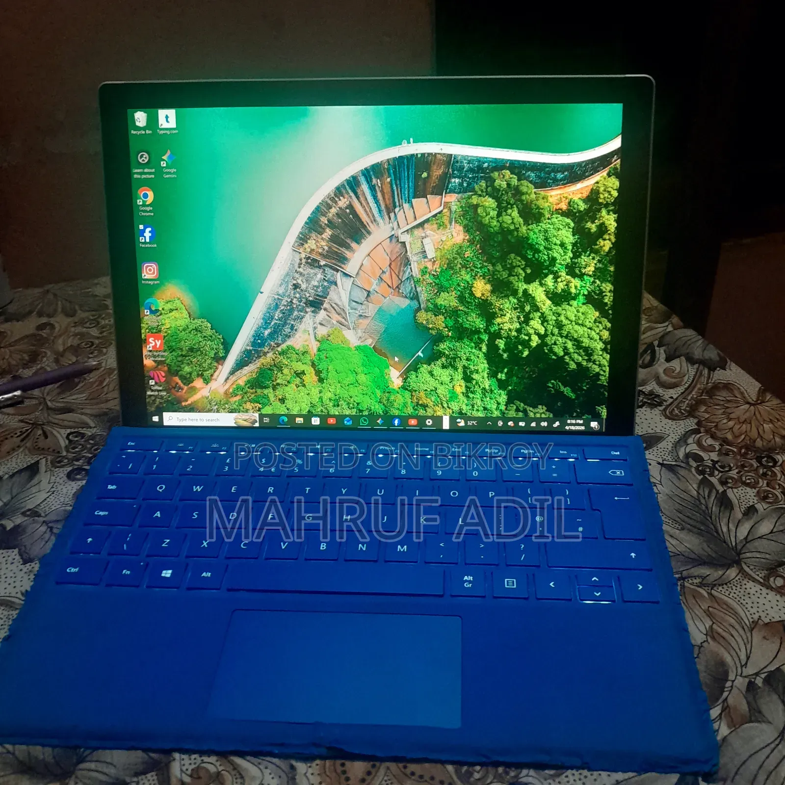 Laptop Microsoft Surface Pro 4 8GB Intel Core i5 SSD 256GB