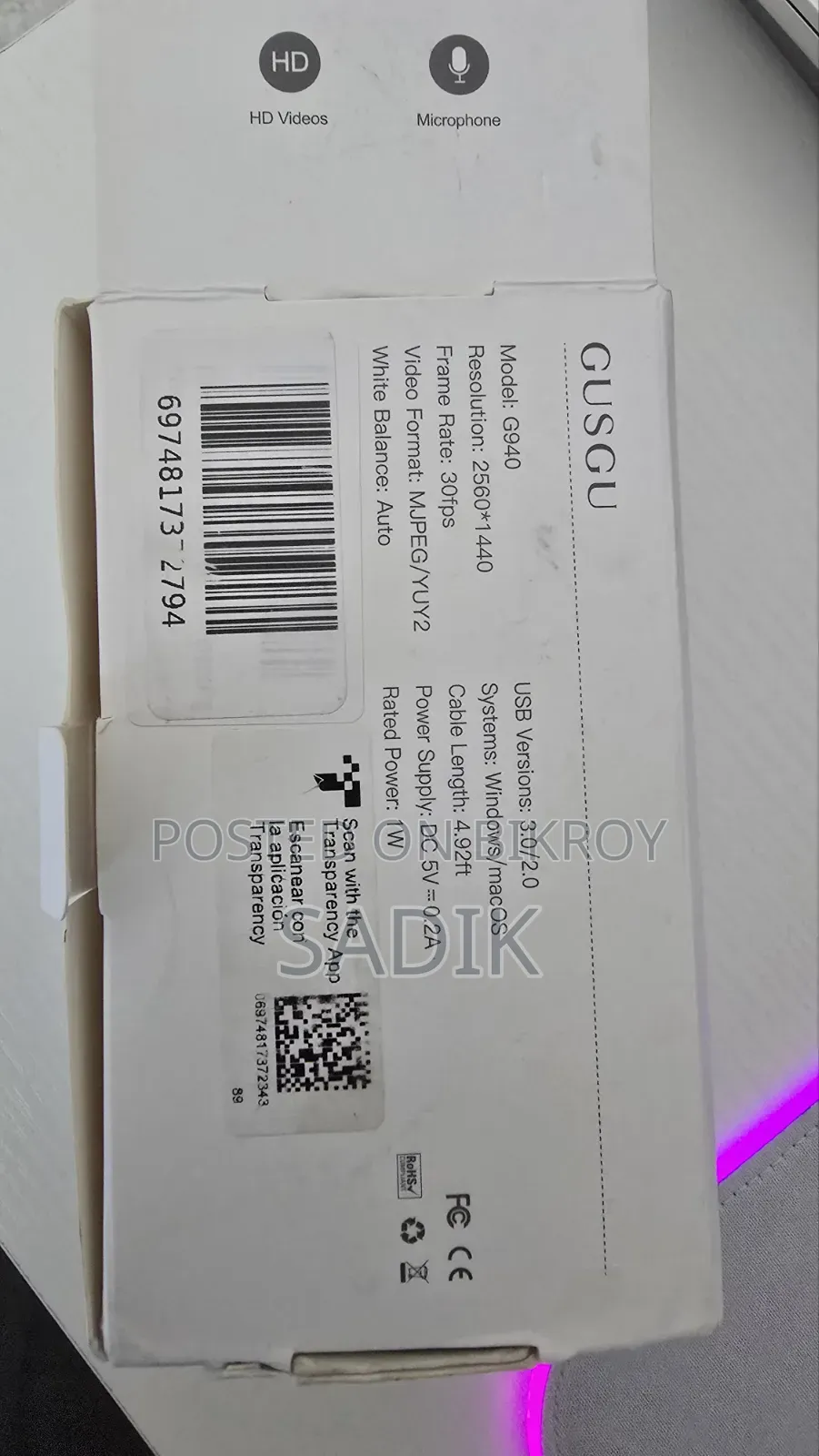 Webcam Gusgu G940