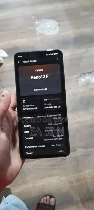 Oppo Reno12 F 5G 256 GB ব্ল্যাক