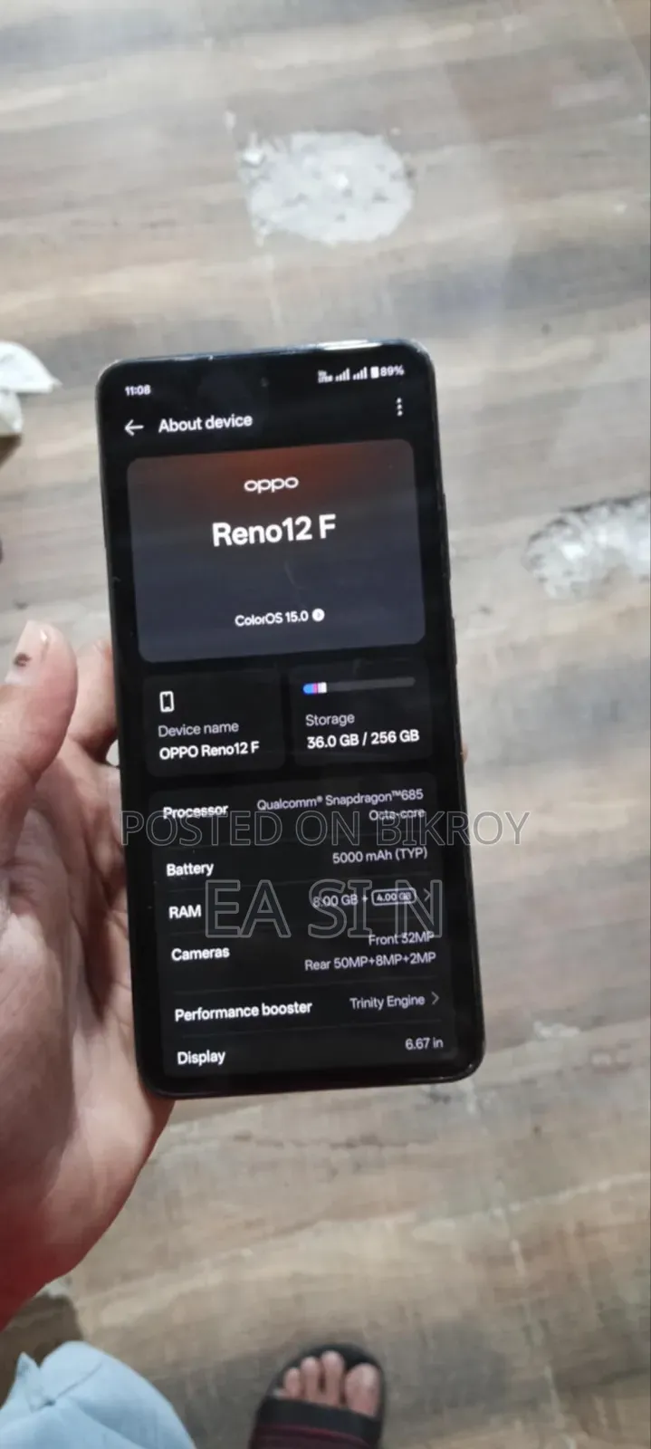 Oppo Reno12 F 5G 256 GB ব্ল্যাক
